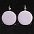 Lilac Pink Small Round Enamel Drop Earrings - view 4