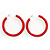 Red Plastic Hoop Earrings - view 2