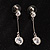 Clear Crystal CZ Drop Earrings - view 4
