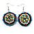 Boho Multicoloured Bead Drop Earrings