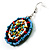 Boho Multicoloured Bead Drop Earrings - view 4