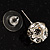 Silver Tone Crystal Ball Stud Earrings - view 7