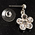 Small Crystal Flower Drop Earrings - view 5