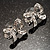 Small Diamante Bow Stud Earrings (Silver Tone) - view 3