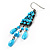 Turquoise Coloured Plastic Chandelier Earrings - view 5