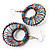 Funky Multicoloured Wire Hoop Earrings
