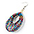 Funky Multicoloured Wire Hoop Earrings - view 3