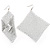 Disco Mesh Drop Earrings (Silver&White)