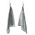 Disco Mesh Drop Earrings (Silver&White) - view 2