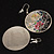 Japanese Style Floral Disk Earrings (Silver Tone) - view 8