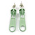 Small Light Green Metal Zipper Stud Earrings - view 2