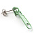 Small Light Green Metal Zipper Stud Earrings - view 6
