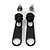 Small Black Metal Zipper Stud Earrings - view 2