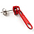Small Red Metal Zipper Stud Earrings - view 4