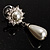 Bridal Simulated Pearl Drop Earrings (Silver Tone) - view 4