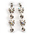 Long Drop Crystal Butterfly Earrings (Silver&Clear) - view 3