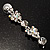 Long Drop Crystal Butterfly Earrings (Silver&Clear) - view 7