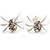 Tiny White Crystal Spider Stud Earrings - view 2