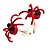 Tiny Red Crystal Spider Stud Earrings - view 3