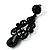Black Gothic Bead Drop Earrings - view 3