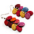 Multicoloured Plastic Bead Dangle Earrings - view 2