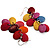 Multicoloured Plastic Bead Dangle Earrings - view 3