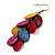 Multicoloured Plastic Bead Dangle Earrings - view 4