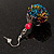 Funky Multicoloured Wire Ball Drop Earrings (Silver Tone) - view 8