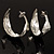Leaf-Shaped Hoop Earrings - 42mm Diameter (Silver Tone) - view 3