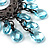Pale Blue Bead Chandelier Earrings (Silver Tone) - view 5