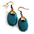 Vintage Turquoise Style Drop Earrings (Antique Gold Tone) - view 3