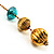 Gold Plated Emerald Green Crystal Drop Earrings - view 5