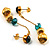 Gold Plated Emerald Green Crystal Drop Earrings - view 3