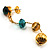 Gold Plated Emerald Green Crystal Drop Earrings - view 6
