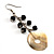 Mother of Pearl Bead Drop Earrings (Silver Tone) - view 2
