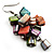 Multicoloured Shell Composite Cluster Dangle Earrings (Silver Tone) - view 3