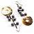 Mother of Pearl Bead Drop Earrings (Silver Tone) - view 2