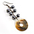 Mother of Pearl Bead Drop Earrings (Silver Tone) - view 3