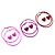 Red, Pale And Deep Pink Hoop And Heart Earring Set - 3 Pairs (6cm Diameter) - view 7