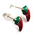 Hot Red Chilly Enamel Stud Earrings - view 3