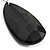 Teardrop Oval-Shaped Acrylic Drop Earrings (Silver Tone) -7cm Drop - view 3