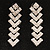 Clear Crystal Zigzag Drop Earrings (Silver Tone) - view 2