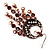 Copper Tone Crystal Hoop Chandelier Earrings - 8cm Drop - view 6