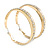 Large Gold Plated Crystal Hoop Earrings - 6cm Diameter