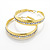 Large Gold Plated Crystal Hoop Earrings - 6cm Diameter - view 3