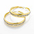 Large Gold Plated Crystal Hoop Earrings - 6cm Diameter - view 4