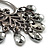 Gun Metal Bead Gothic Style Drop Earrings - 7cm Drop - view 7