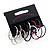 Set of 6 Metal Hoop Earrings (Silver, Gold, Black, White, Red, Blue) - 3cm Diameter - view 2