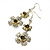Long Filigree Floral Drop Earrings (Gold Tone) - 9cm Drop - view 4