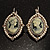 Vintage Cameo Imitation Pearl Drop Earrings (Burn Silver) - view 5